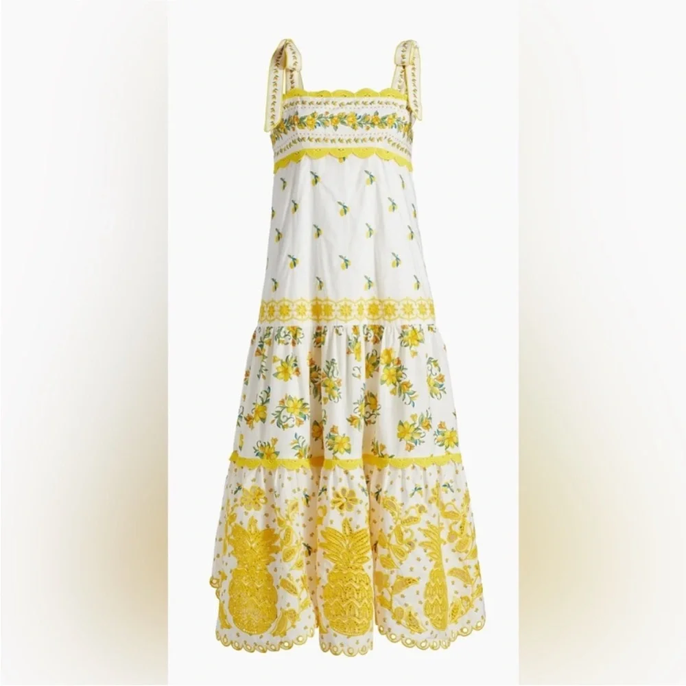FARM Rio Sicily Richelieu Sleeveless Midi-Dress - Picture 9 of 14
